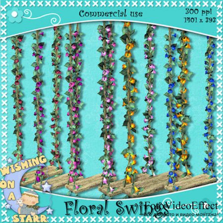 Scrap-kit - Floral swings