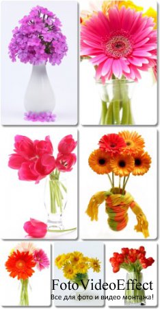 Клипарт - Цветы, букет, ваза