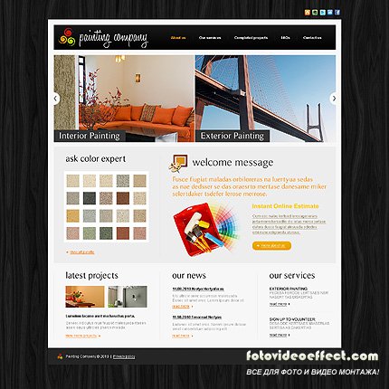 Painting Palette Free Website Template