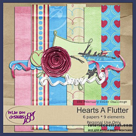 Scrap-set - Hearts a Flutter