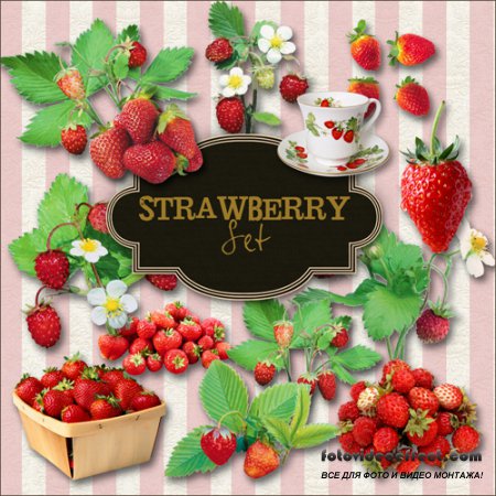 Scrap-kit - Stra Wberry Set