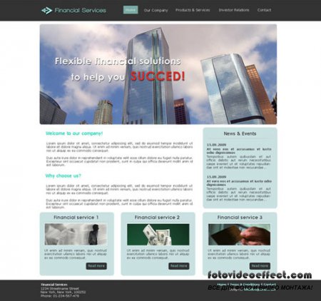 Financial Free Web Site Template