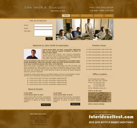 Lawyer's Office Free Web Template