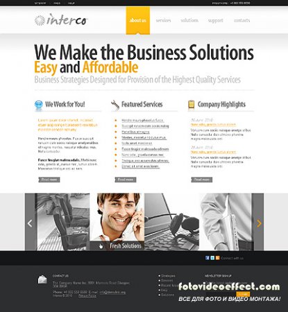 Interco Business Website Free Template