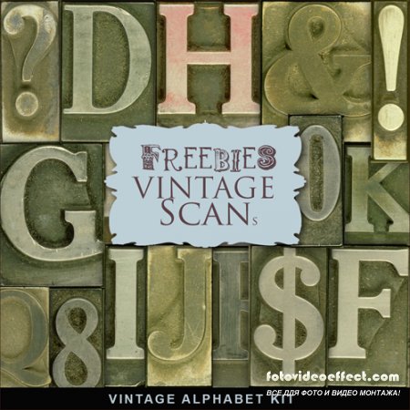 Scrap-kit - Old Vintage Alphabet