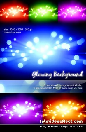 Backgrounds PSD Glowing