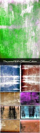 The painted Wall in Different Colours