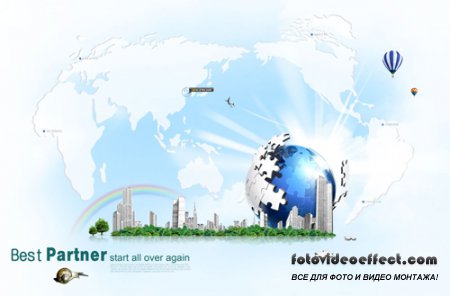 Earth puzzle creative design PSD layered material