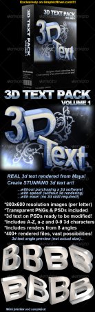 Glossy 3d Text Pack  GraphicRiver