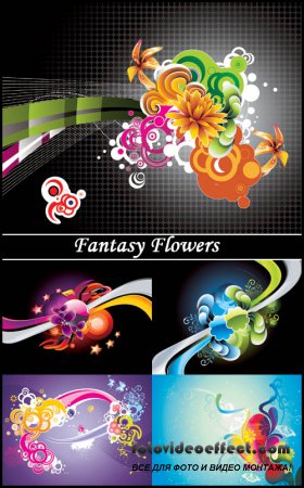 Fantasy Flowers - Stock Vectors
