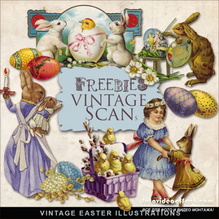 Scrap-kit - Vintage Easter Illustrations #12