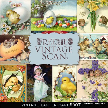 Scrap-kit - Vintage Easter Cards #4