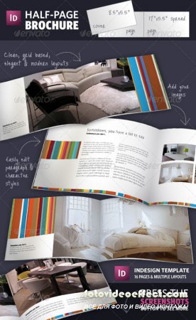Half Page Brochure InDesign Template  GraphicRiver