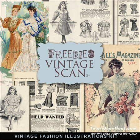 Scrap-kit - Vintage Fashion Illustrations #2