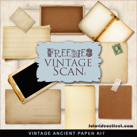 Scrap-kit - Vintage Ancient Paper Objects #2