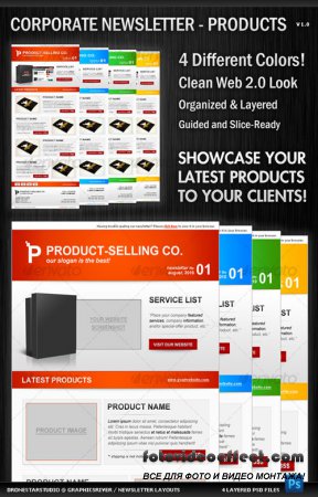Corporate Newsletter Layout  Product Showcase - GraphicRiver