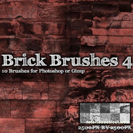 Brick Brush Pack for Photoshop or Gimp (Part 4)
