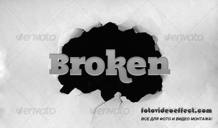 Broken paper (hole in a paper)  GraphicRiver