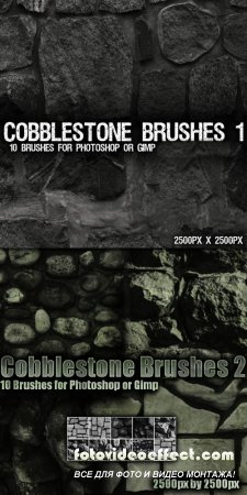 Cobblestone Brushes Pack for Photoshop or Gimp