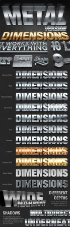 Dimensions Metal Version - 3D Generator Action - GraphicRiver