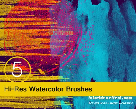 Hi-Res Watercolor Brushes for Photoshop