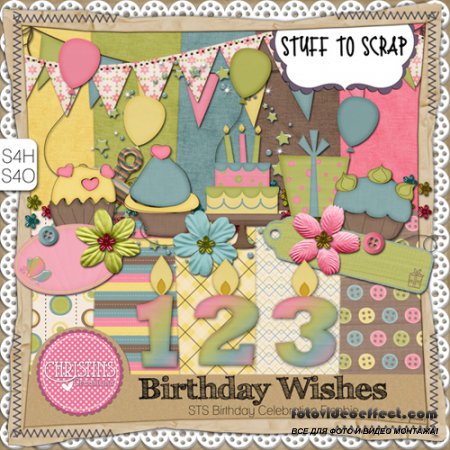 Scrap-set - Birthday Wishes