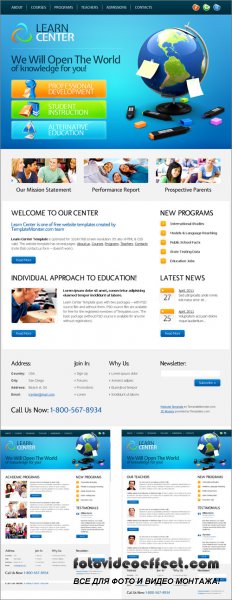 Website Template for Learn Center