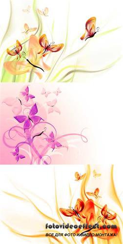 Butterflies and Flowers - Backgrounds