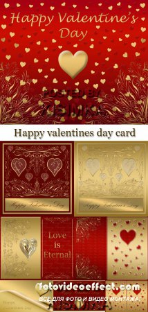 Stock Photo: Happy valentines day card
