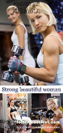 Stock Photo: Strong beautiful woman