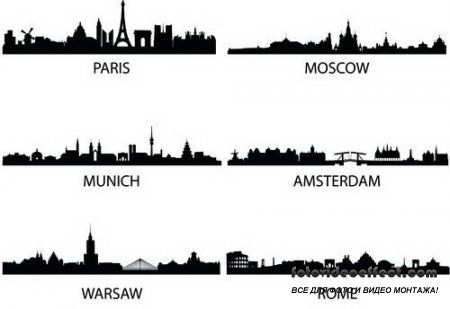   (City Silhouettes Vector)