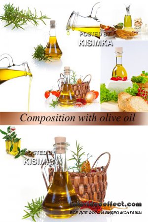 Stock Photo: Composition with olive oil