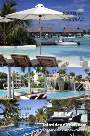 Stock Photo: Luxury resort pool