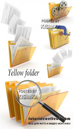 Stock Photo: Yellow folder