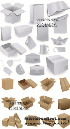 Boxes for packing and subjects from a paper and a cardboard