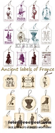 Stock: Ancient labels of France