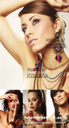 Stock Photo: Fashion woman with jewelry