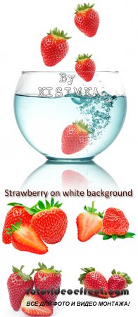 Stock Photo: Strawberry on white background