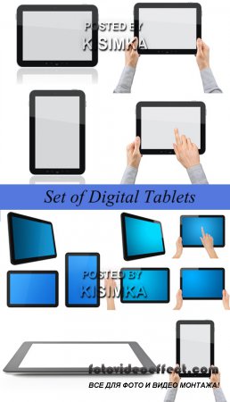 Stock Photo: Set of Digital Tablets