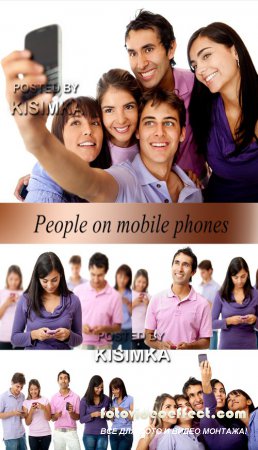 Stock Photo: People on mobile phones