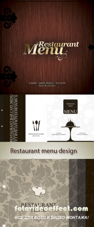 Stock: Restaurant menu design, with seamless background