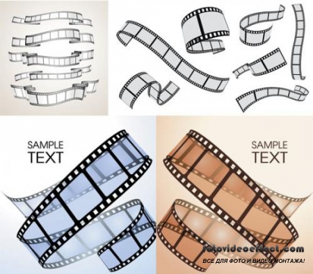 Film on the bottom plate of the rope - vector