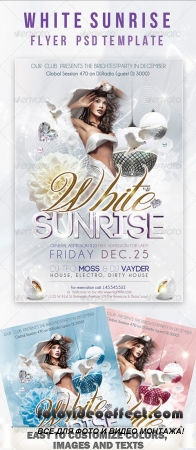 White Sunrise Flyer PSD Template