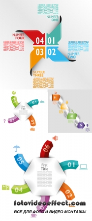 Stock: Infografica esempi frecce colorate