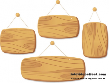 Exquisite wooden tag 01 - vector