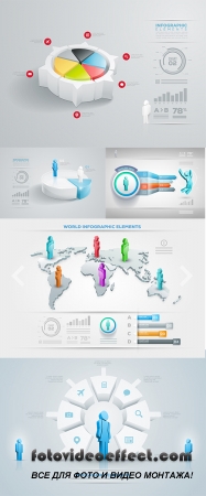 Stock: Pie chart infographic design 