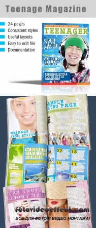 Teenage Magazine Indesign Template