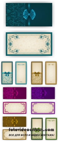 Stock: Elegant vector template for luxury invitation