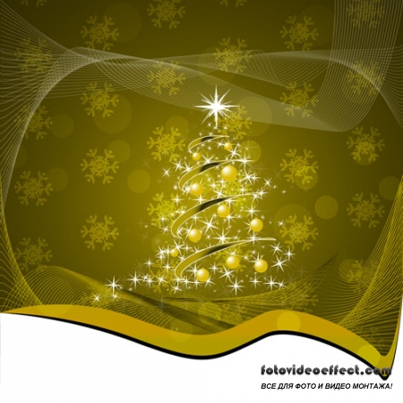 Stock: Vector christmas illustration with abstract