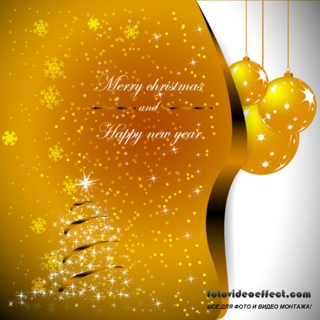 Stock: Vector christmas illustration with abstract